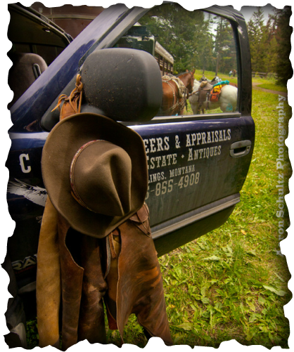 Cowboy Hat and Horses